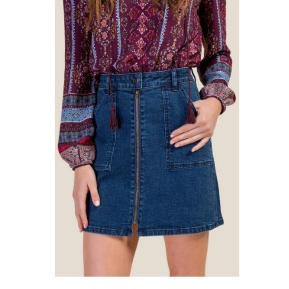 NWOT jean mini skirt